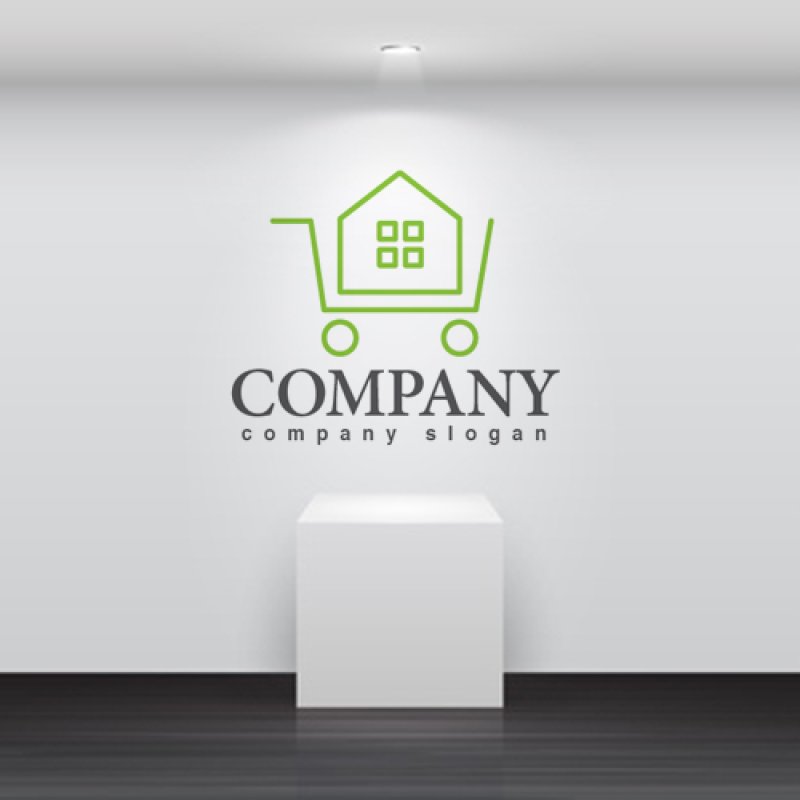画像2: 家・買い物・カート・ロゴ・マークデザイン765 (2)