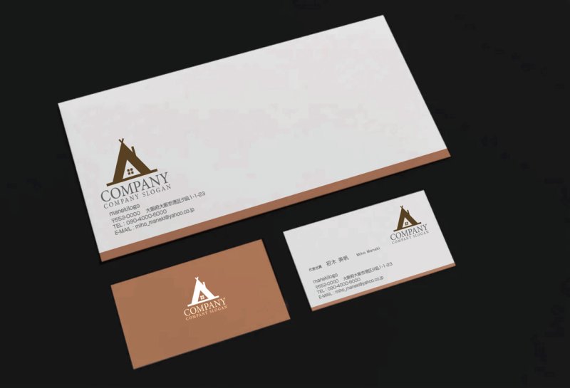 画像2: 家・テント・キャンプ・ロゴ・マークデザイン783 (2)