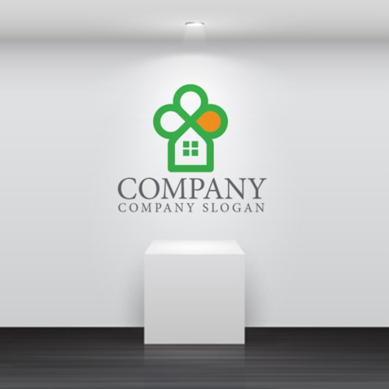 画像4: 家・四葉・窓・ロゴ・マークデザイン799 (4)