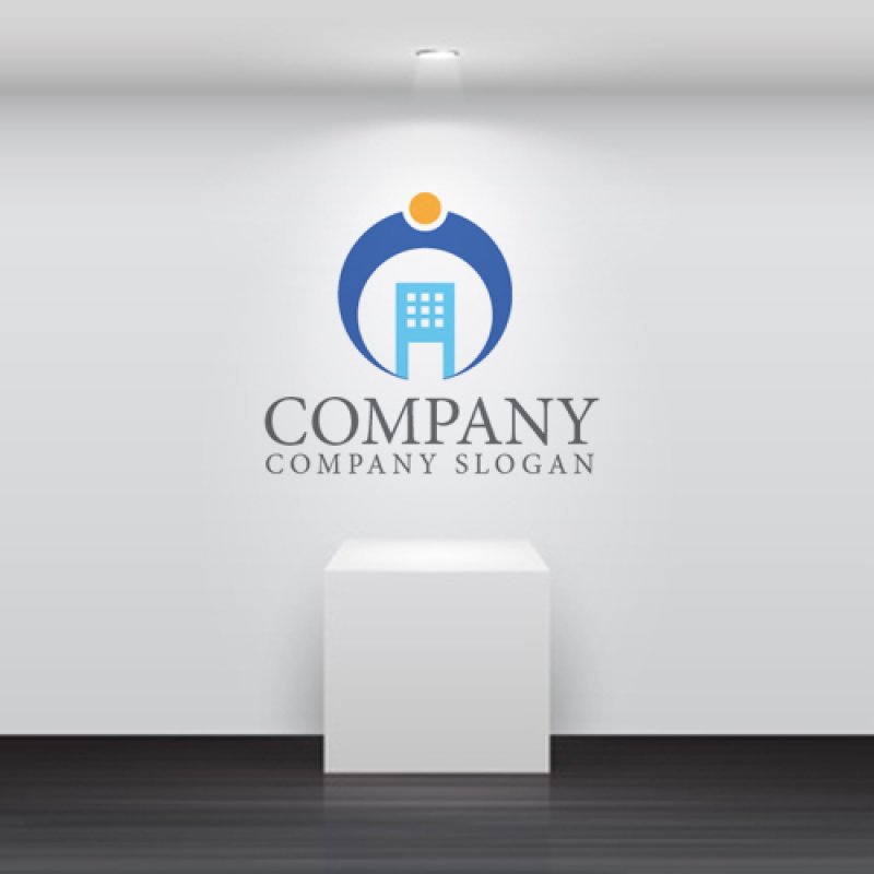 画像4: ビル・輪・人・拡大・ロゴ・マークデザイン816 (4)