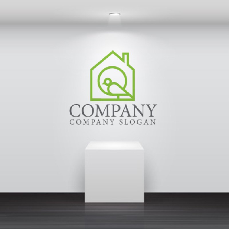 画像4: 家・鳥・輪・ロゴ・マークデザイン828 (4)