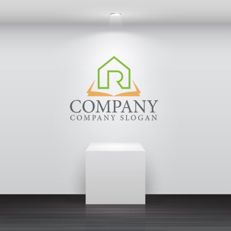 画像4: 家・本・R・ロゴ・マークデザイン837 (4)