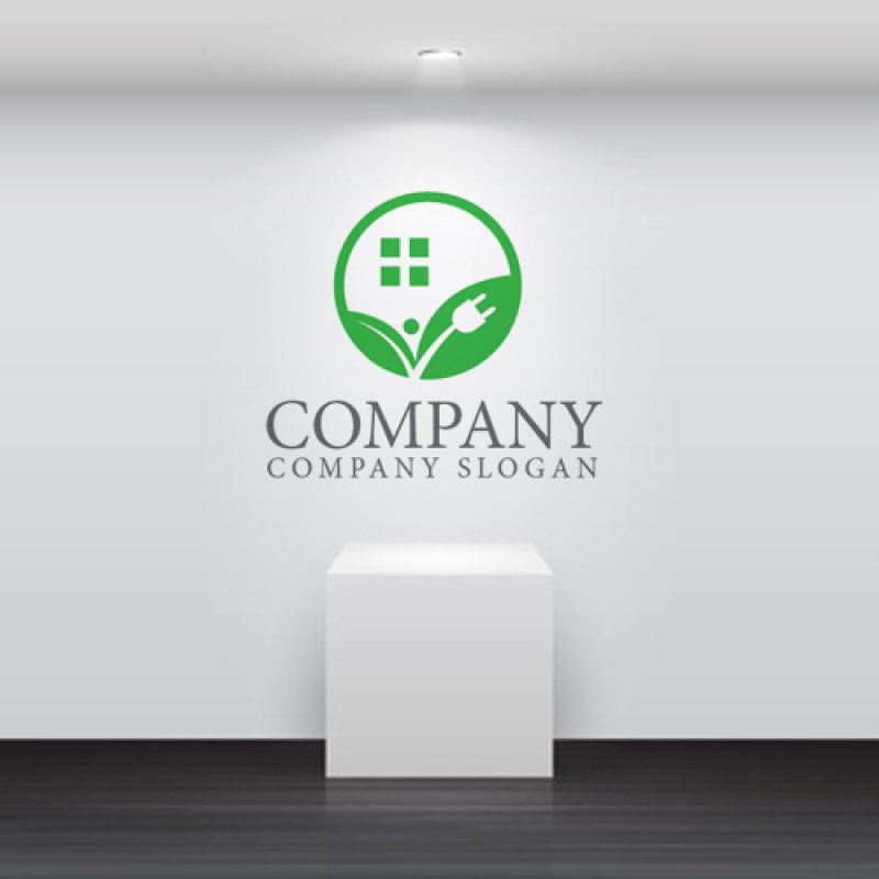 画像4: 家・輪・葉・コンセント・ロゴ・マークデザイン859 (4)