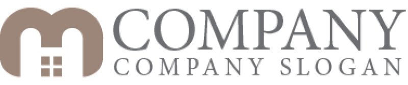 画像6: 家・M・窓・アルファベット・ロゴ・マークデザイン895 (6)