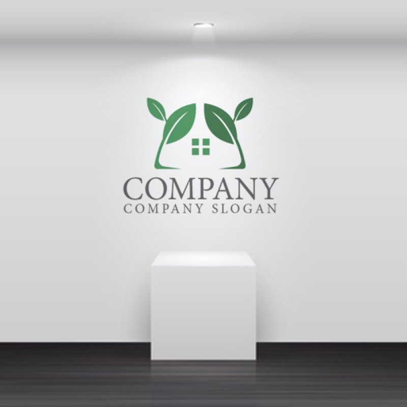 画像4: 家・葉・窓・ロゴ・マークデザイン906 (4)