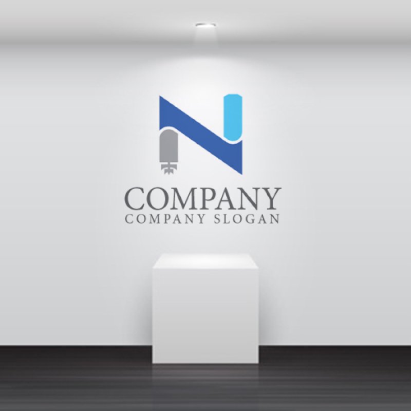 画像4: N・掘削機・アルファベット・ロゴ・マークデザイン908 (4)