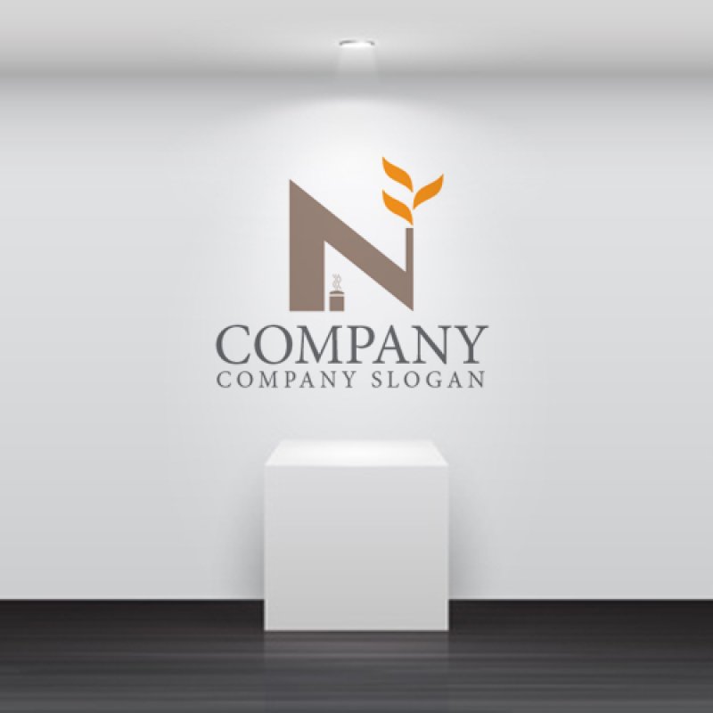 画像4: N・家・テント・サウナ・アルファベット・ロゴ・マークデザイン912 (4)