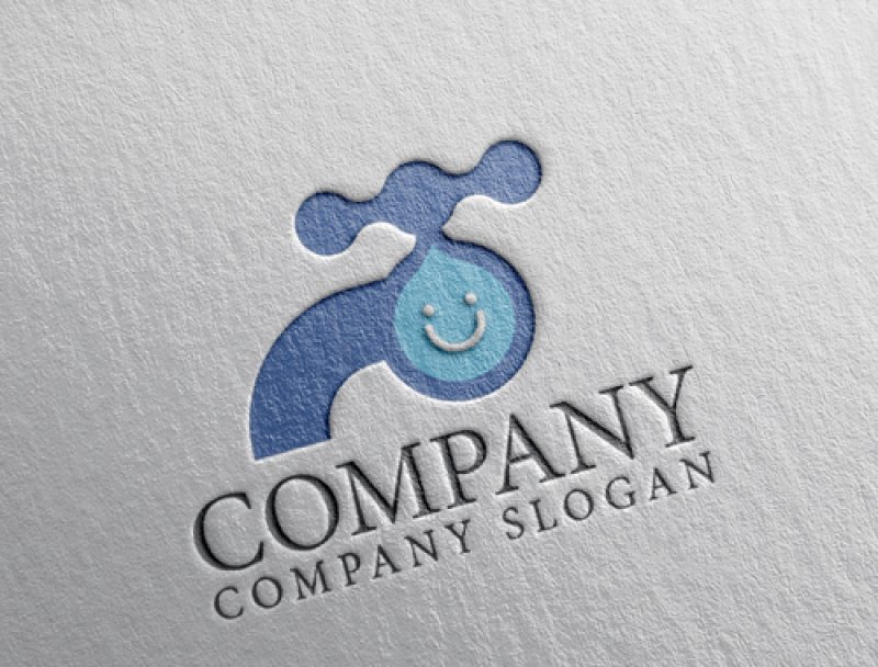 画像2: 水道・蛇口・水・顔・ロゴ・マークデザイン922 (2)