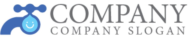 画像7: 水道・蛇口・水・顔・ロゴ・マークデザイン922 (7)