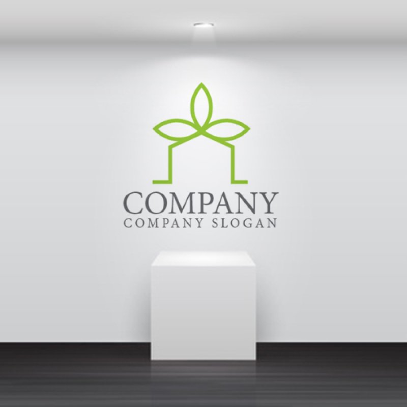 画像5: 家・葉・花・ロゴ・マークデザイン923 (5)