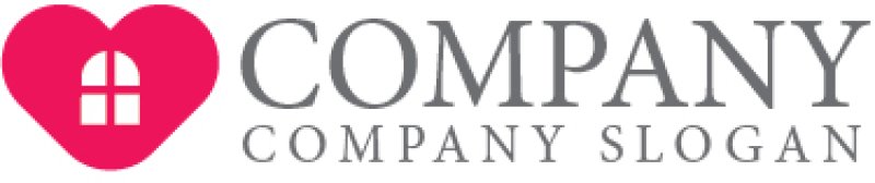 画像7: 家・ハート・窓・ロゴ・マークデザイン948 (7)