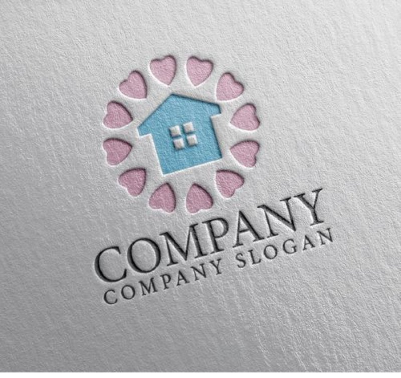 画像2: ハート・家・輪・ロゴ・マークデザイン952 (2)