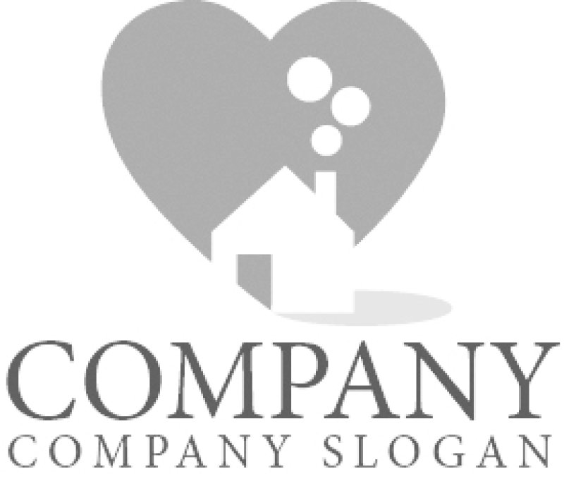 画像6: 家・ハート・煙突・煙・ロゴ・マークデザイン953 (6)