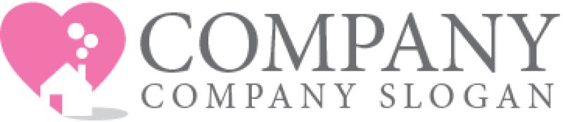 画像7: 家・ハート・煙突・煙・ロゴ・マークデザイン953 (7)