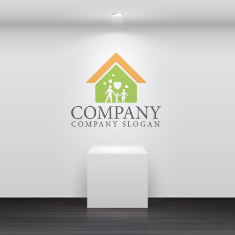 画像5: ハート・家・人・家族・ロゴ・マークデザイン954 (5)