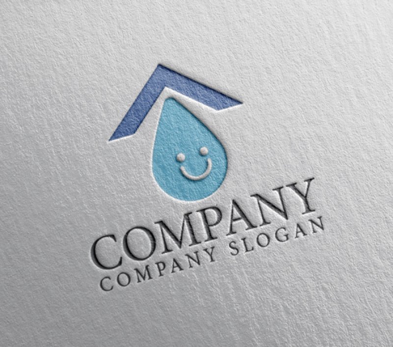 画像2: 屋根・家・笑顔・水滴・水・ロゴ・マークデザイン962 (2)