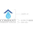 画像10: 屋根・家・笑顔・水滴・水・ロゴ・マークデザイン962