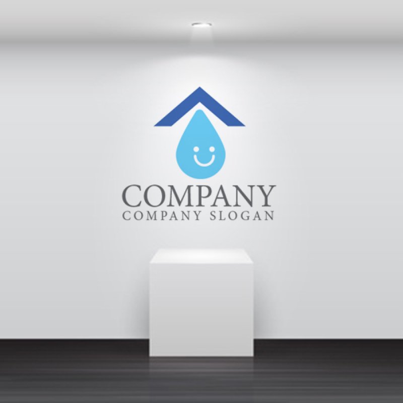 画像5: 屋根・家・笑顔・水滴・水・ロゴ・マークデザイン962 (5)