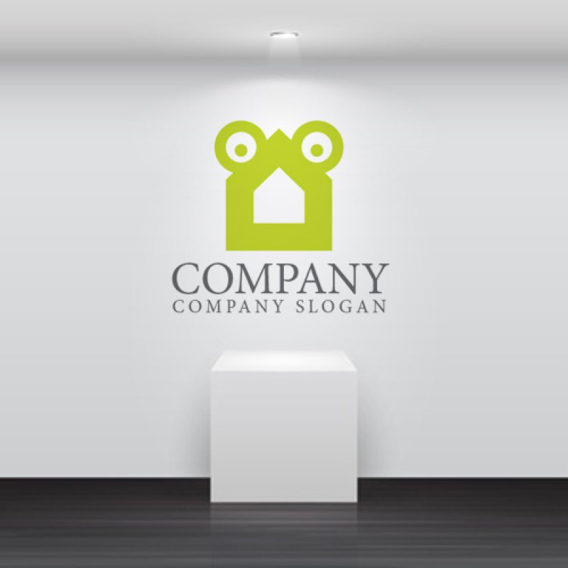 画像5: 家・顔・カエル・目・ロゴ・マークデザイン967 (5)