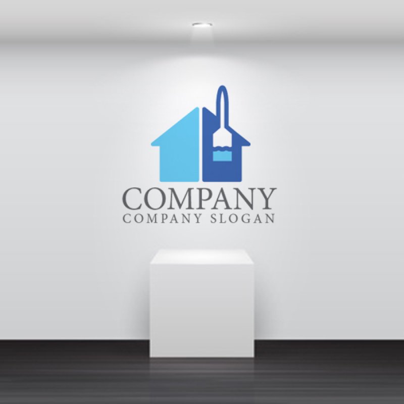 画像5: 家・ハケ・塗装・ロゴ・マークデザイン973 (5)