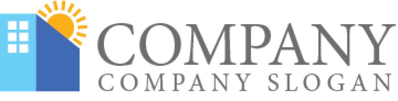 画像7: ビル・太陽・窓・ロゴ・マークデザイン983 (7)