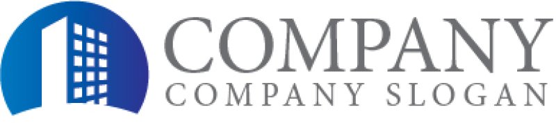 画像7: ビル・輪・太陽・グラデーション・窓・ロゴ・マークデザイン985 (7)