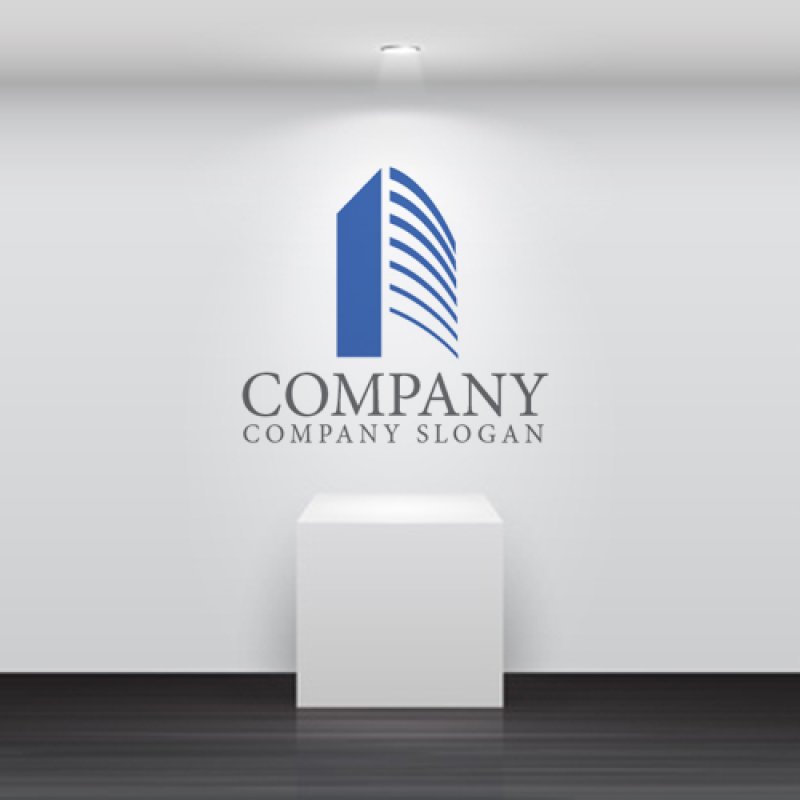 画像5: ビル・曲線・シンプル・線・ロゴ・マークデザイン987 (5)