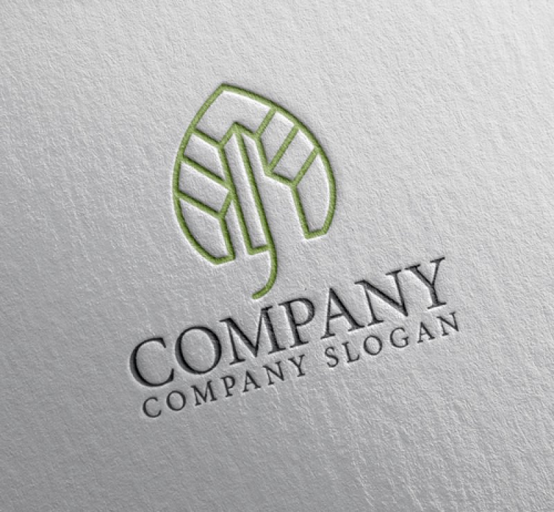 画像2: ビル・葉・街・ロゴ・マークデザイン995 (2)