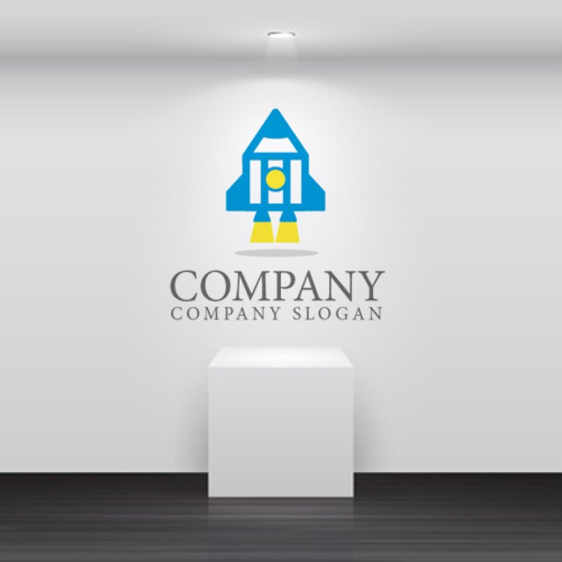 画像2: 鉛筆・ロケット・上昇ロゴ・マークデザイン021 (2)