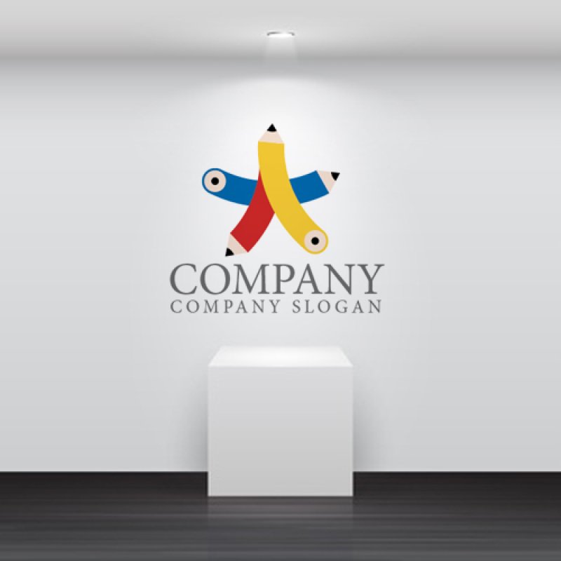 画像2: 星・鉛筆・大・ロゴ・マークデザイン023 (2)