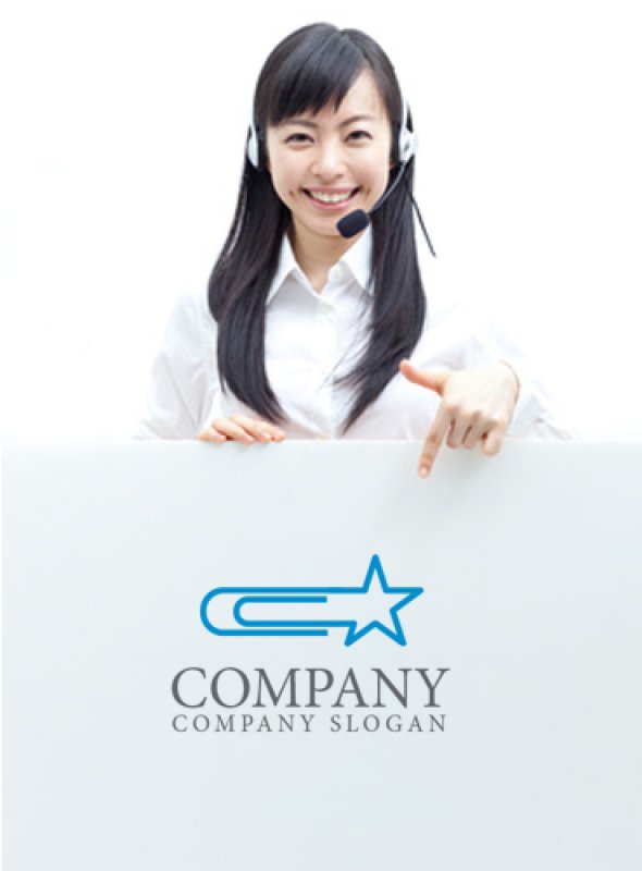 画像3: クリップ・星・前進・ロゴ・マークデザイン025 (3)