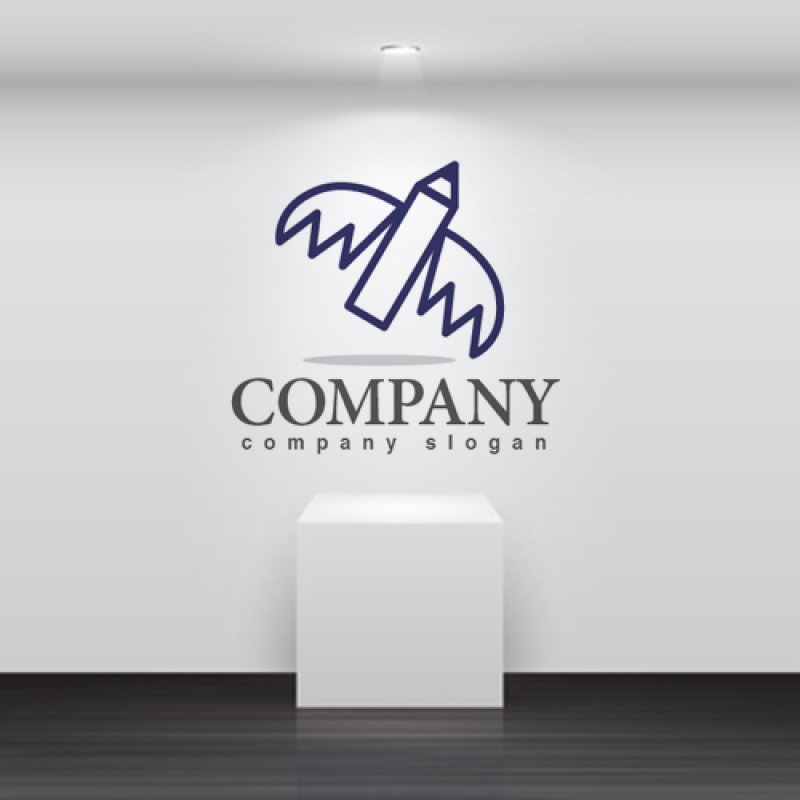 画像2: 羽・鉛筆・鳥・ロゴ・マークデザイン044 (2)