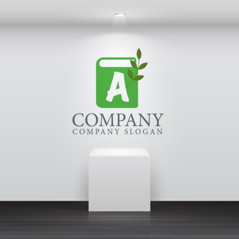 画像3: 本・A・葉・成長・ロゴ・マークデザイン062 (3)