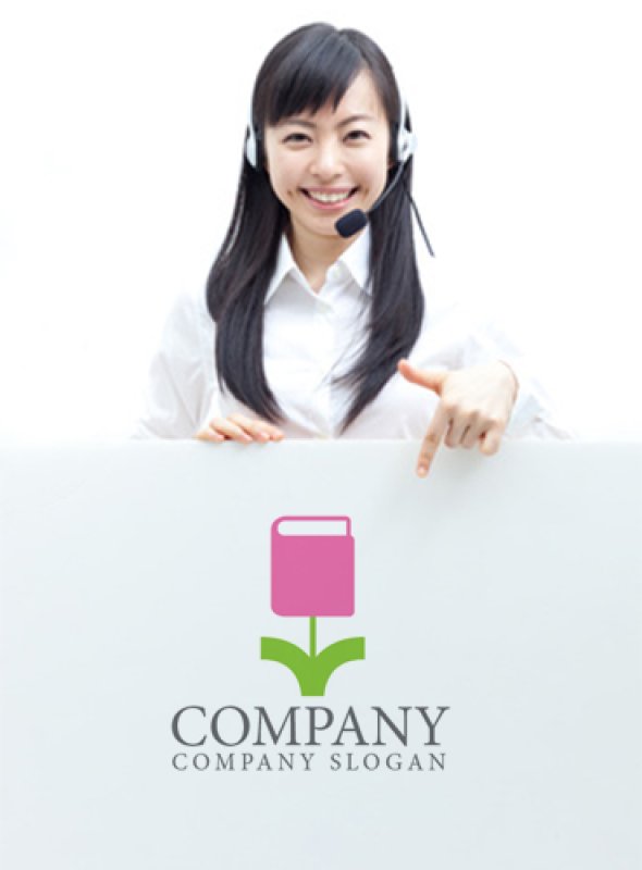 画像4: 本・花・成長・ロゴ・マークデザイン066 (4)