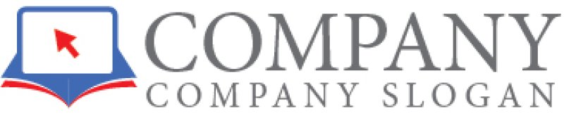 画像6: 本・パソコン・モニター・矢印・ロゴ・マークデザイン075 (6)