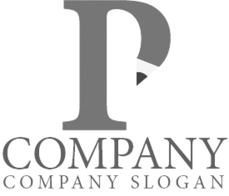 画像5: 鉛筆・P・アルファベット・ロゴ・マークデザイン078 (5)