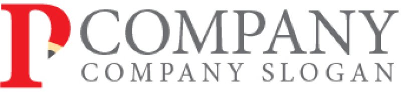 画像6: 鉛筆・P・アルファベット・ロゴ・マークデザイン078 (6)