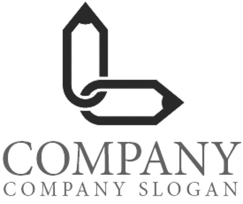 画像6: 鉛筆・リンク・L・アルファベット・ロゴ・マークデザイン083 (6)