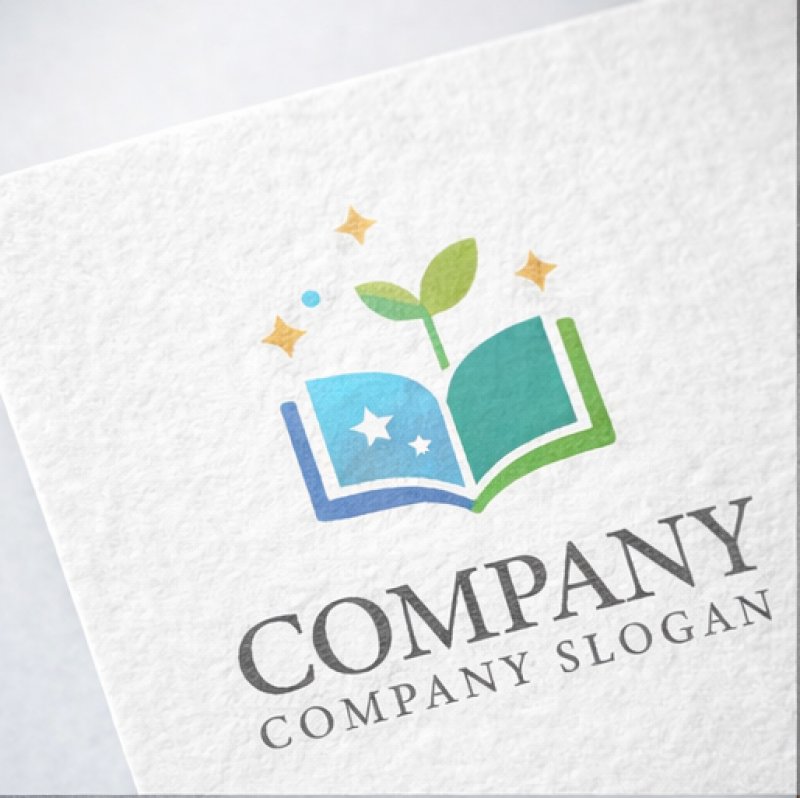 画像2: 本・葉・星・夢・ロゴ・マークデザイン089 (2)