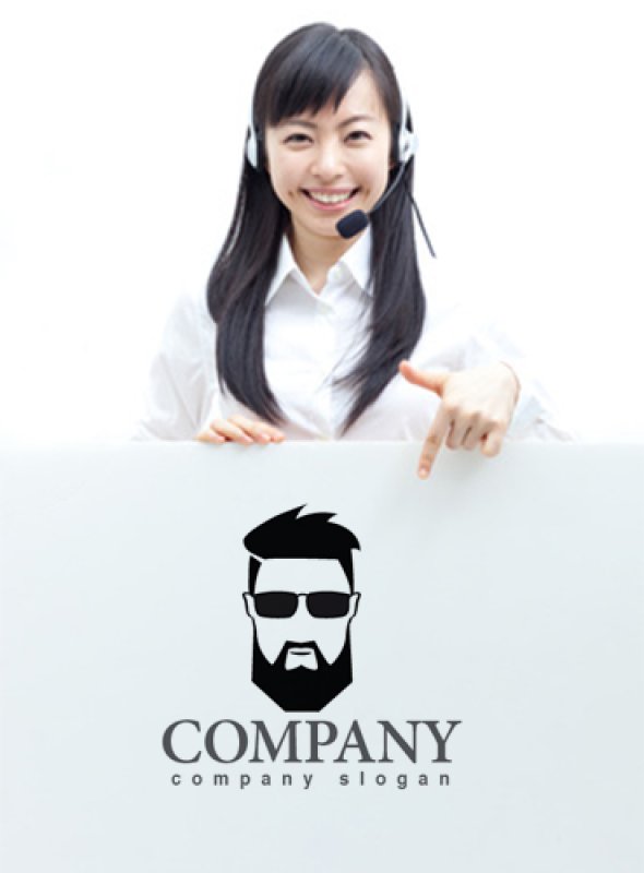 画像3: 顔・似顔絵・サングラス・ロゴ・マークデザインKO764 (3)