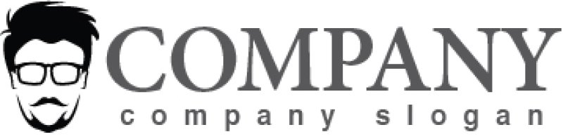 画像4: 顔・似顔絵・髭・メガネ・ロゴ・マークデザインKO776 (4)