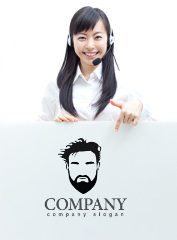 画像3: 顔・似顔絵・髭・ロゴ・マークデザインKO780 (3)