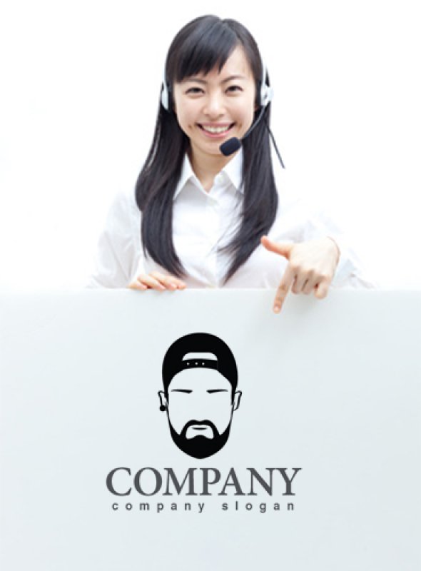 画像3: 顔・似顔絵・髭・帽子・ピアス・ロゴ・マークデザインKO787 (3)