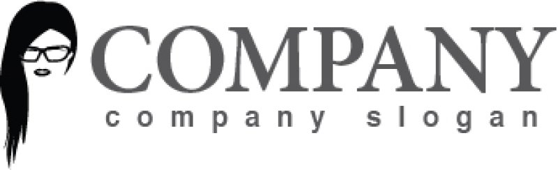 画像4: 顔・似顔絵・メガネ・長髪・ロゴ・マークデザインKO788 (4)