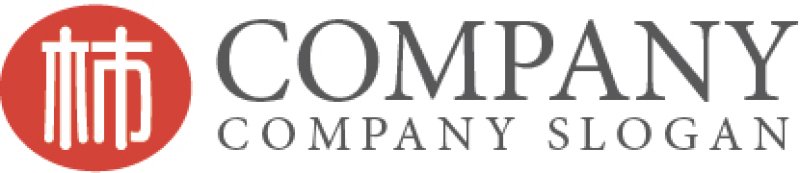 画像5: 柿・漢字・楕円・ロゴ・マークデザイン041 (5)