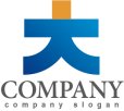 画像1: 大・人・漢字・グラデーション・ロゴ・マークデザイン059 (1)