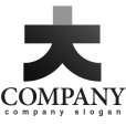 画像4: 大・人・漢字・グラデーション・ロゴ・マークデザイン059