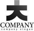 画像4: 大・人・漢字・グラデーション・ロゴ・マークデザイン059 (4)