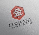 画像2: 金・漢字・六角形・ロゴ・マークデザイン195 (2)