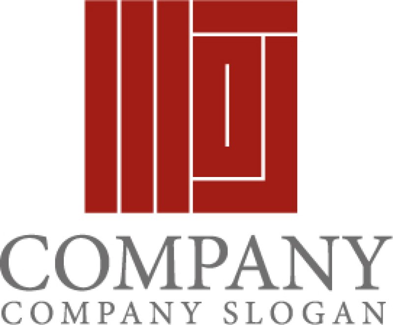 画像1: 河・漢字・四角・ロゴ・マークデザイン199 (1)